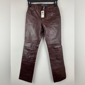 Vintage Gap size 1 Juniors/Women’s Brown Genuine Leather Bootcut Pants